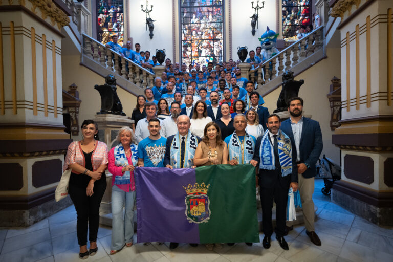Recepción al MÁLAGA CF en el Ayuntamiento