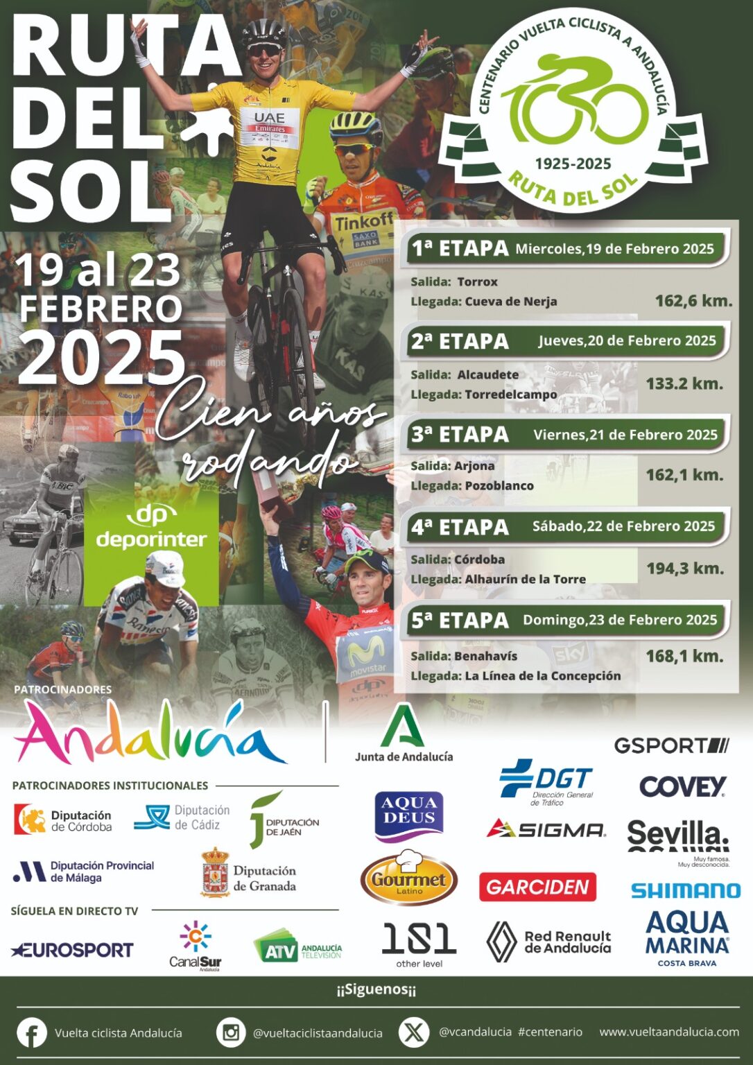 La provincia de Málaga será salida de la Vuelta Ciclista a Andalucía ‘Ruta del Sol’