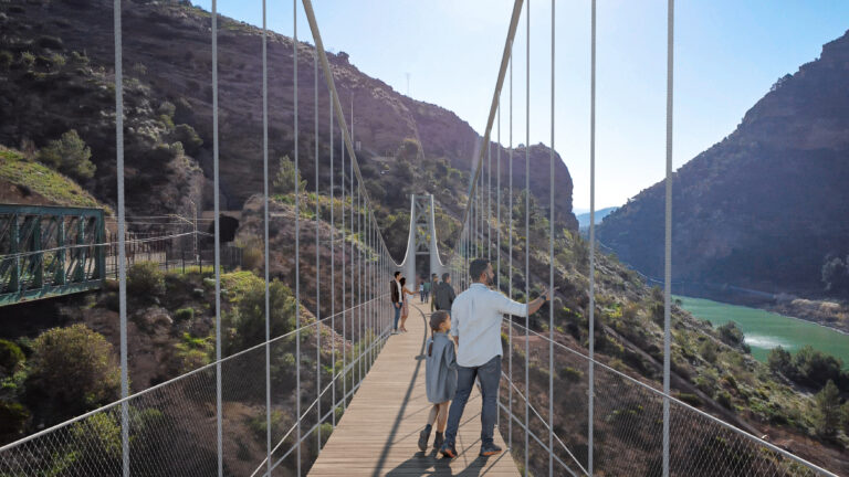 El Caminito del Rey contara con un puente colgante peatonal de 110 metros