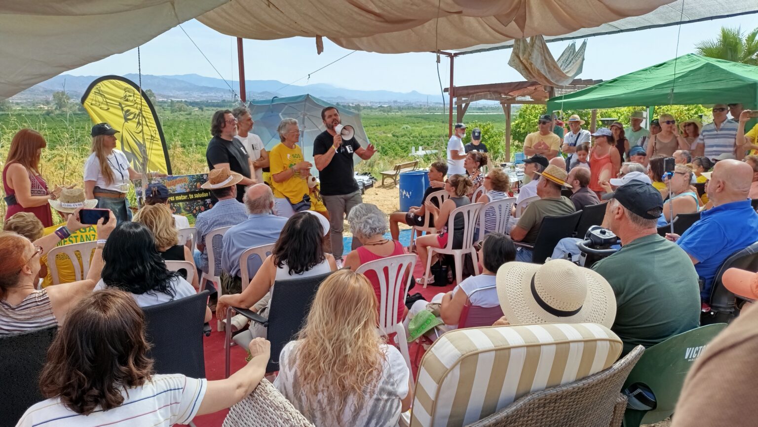 Iustitia Europa ha celebrado un acto publico en defensa de la Vega Mestanza.